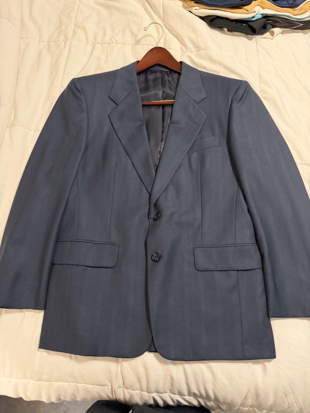 Hickey Freeman Dark Navy Two-Button Sport Coat